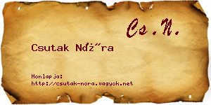 Csutak Nóra névjegykártya